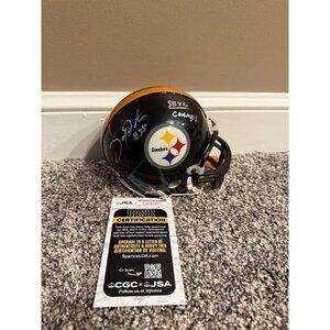 Joey Porter Sr signed SBXL Champ autographed Pittsburgh Steelers Mini Helmet JSA